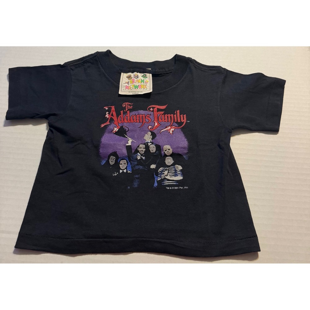 VTG 1991 Addams Family Movie T-Shirt Kids Toddler 90s Promo RARE HTF Wednesday